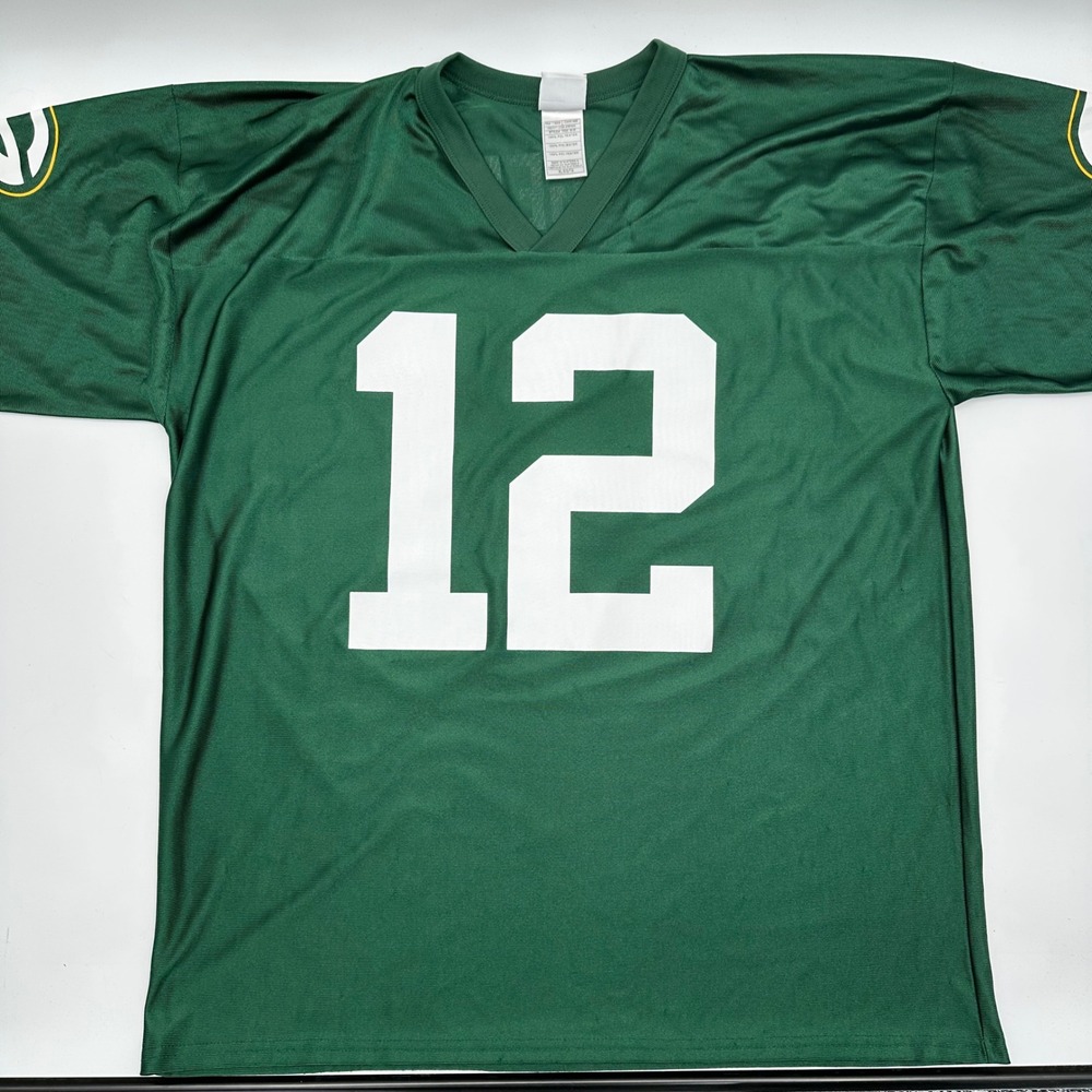 NFL Team Apparel Green Bay Packers Aaron Rodgers 12 Jersey Mens XL Green READ